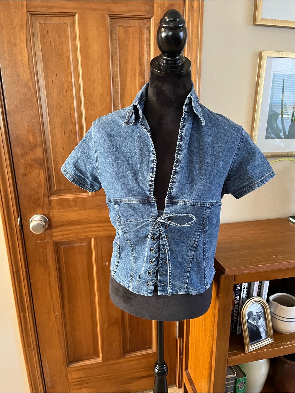 Indulgence Women’s Denim Jean Tie Top